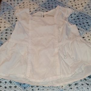 White lace front blouse